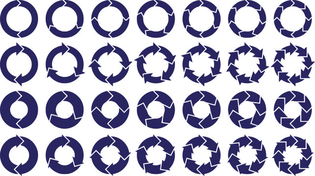 Circular arrow progression silhouette a visual representation of continuous flow and iteration