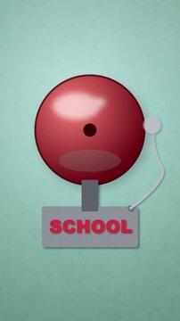 Red bell ringing during first lesson classroom back to school