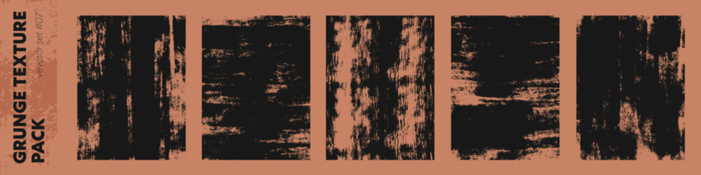 Grunge vector pack with expressive black scraped paint marks.Worn paint texture with distressed edges.Bold rough overlay set for posters,packaging,graphics,branding,urban backgrounds.