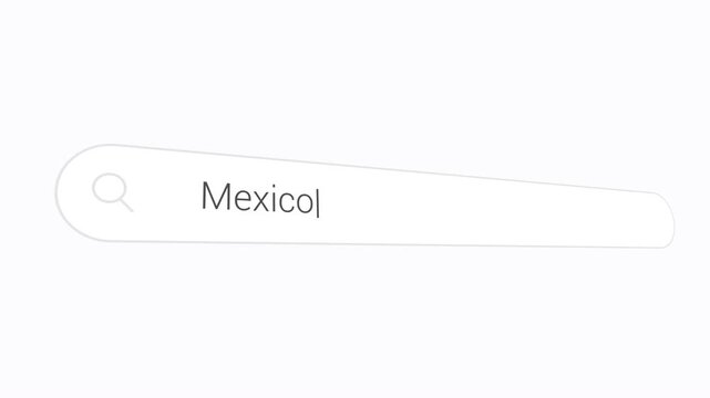 Mexico Country Search Bar Typing