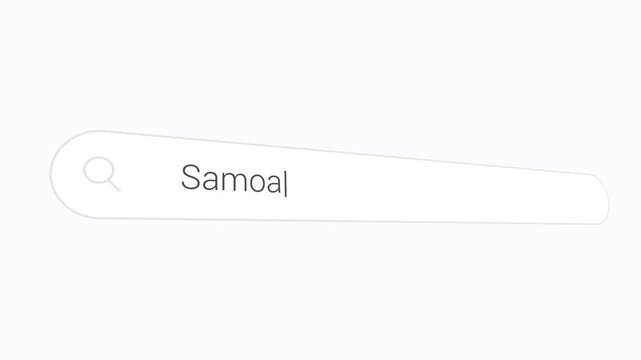 Samoa Country Search Bar Typing
