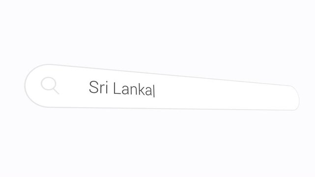 Sri Lanka Country Search Bar Typing