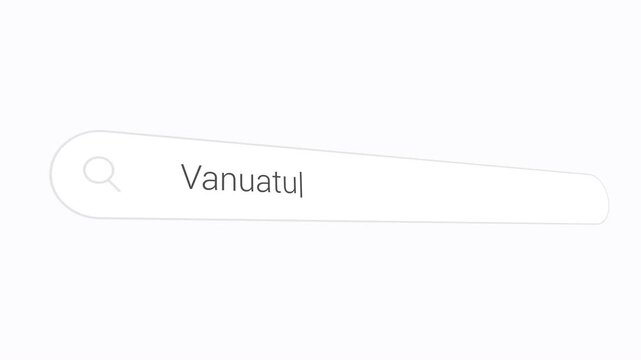 Vanuatu Country Search Bar Typing