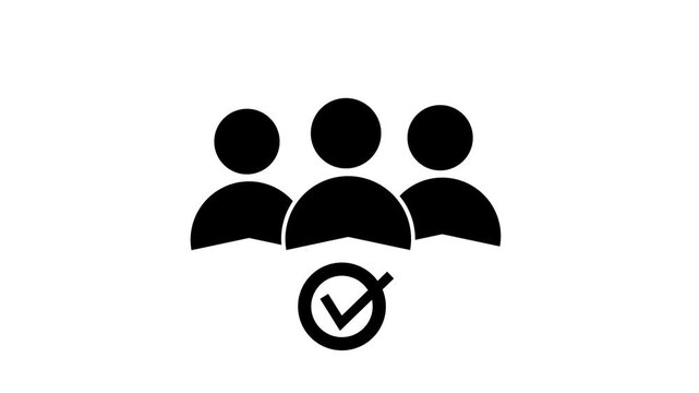membership icon on white background. Motion graphics of businessman icon