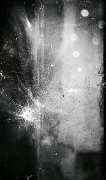 Old film texture with scratches, noise and light leaks. Realistic overlay film texture in black-white, dust and grain. Distressed retro movie or photo negative effect of cinema nostalgia