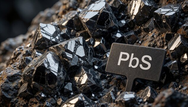 Close-up pile small black crystals arranged scattered manner overlapping each other center there sign letters