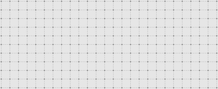 Grid paper texture with dashed dark gray lines and dots at intersections. Blueprint and engineering concept