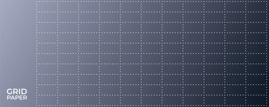 Grid texture dotted with paper dash blue and gray gradient lines. Dashed white blueprint with engineering background design and technical geometric pattern.