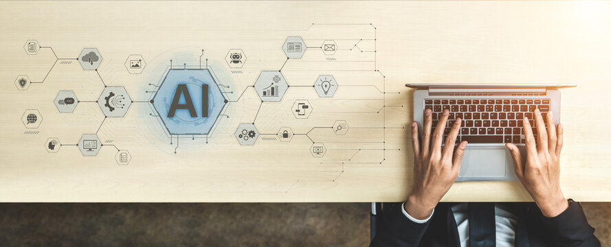 A concept of a comprehensive AI business suite. This integrated platform provides tools for all business needs, including e-commerce, marketing, cloud operations, and data security. Fermion