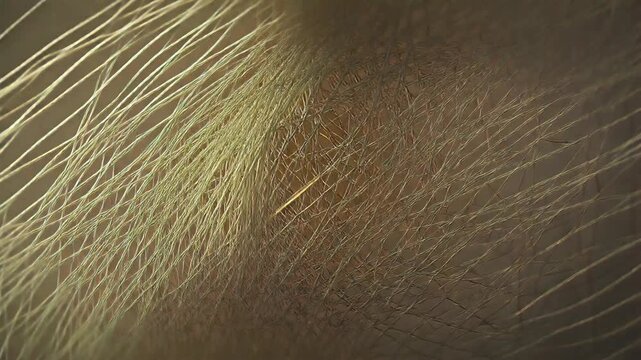Elegant Luminous Golden Threads Weaving in Complex Patterns with Transparent Background, Cinematic Full HD Motion Graphic Overlay