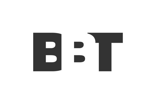 BBT logo design. Initial letter B B T bold font style for tech startups, consulting, corporate branding. Creative company name, headlines typography identity, trendy logotype.