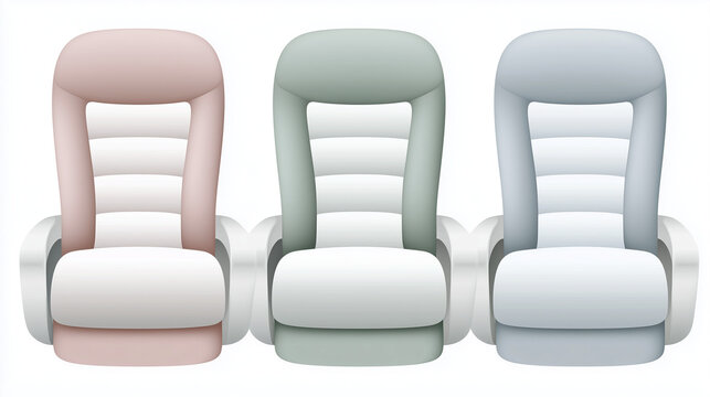 Minimal Passenger Seats in Soft Neutral and Green Tones