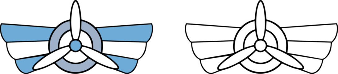 Airplane Propeller Icon Illustration  © Modrik