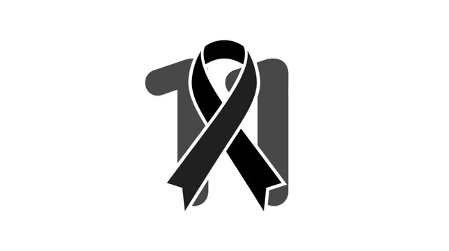 Vector illustration of a patriot day ribbon symbol