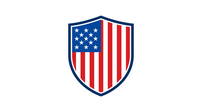 Patriot Day vector illustration of shield with American flag design symbolizing national pride