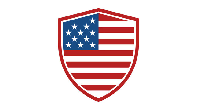 Patriot Day vector illustration of American shield with flag