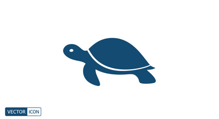 Sea turtle silhouette icon for marine life conservation themes © melia