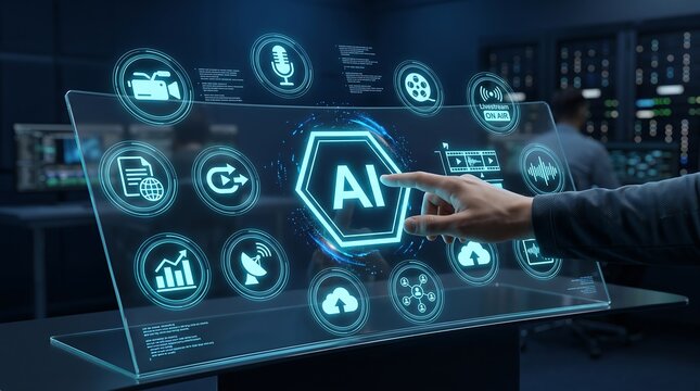 Media Production Dashboard with Digital Content Creation Interface