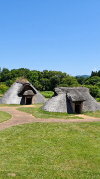 Reconstructed Jomon Pit Dwellings