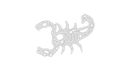 Minimalist scorpion constellation zodiac sign illustration on light background © Mafaat