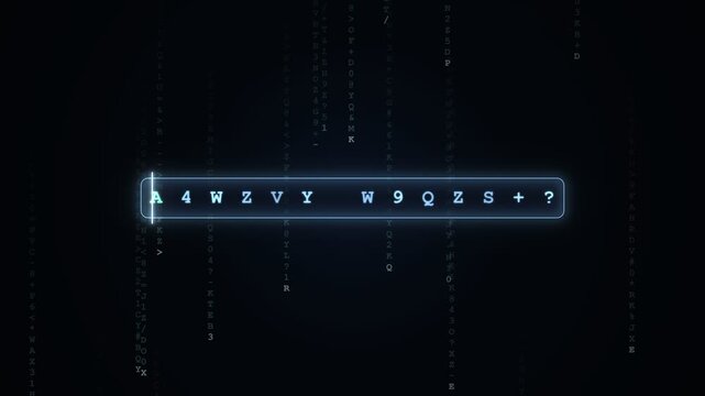 Futuristic Cyber Security Matrix Code Revealing Access Granted