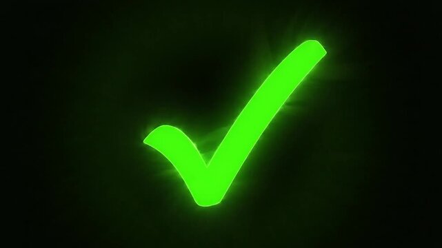 Glowing Green Neon Line Wave on Black Background, Abstract Motion Graphics