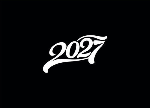 Happy New Year 2026 Text Logo And  Stylish 2026