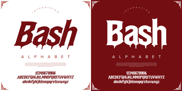 Bash Horror Dripping Font Scary Blood Text Style for Halloween Events and Movie Titles