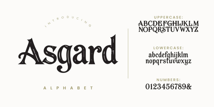 Asgard Medieval Fantasy Font Display Typeface for Historical Games Books and Movie Posters