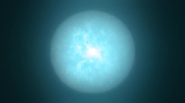 Concentrated Ball of Vibrant Azure Flame Pulsing and Expanding with Contained Energy on Transparent Background, Motion Graphic Element