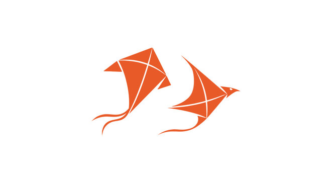 Colorful kite icons with flowing tails design.
