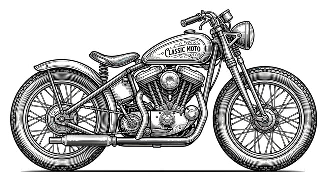 Bobber Bike Drawing