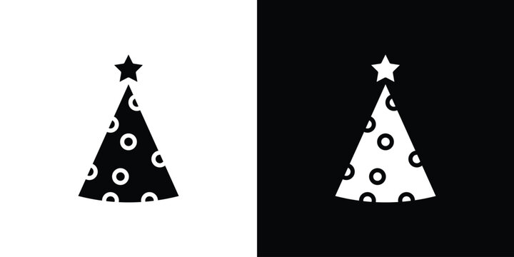Birthday hat icon minimal logos bundle