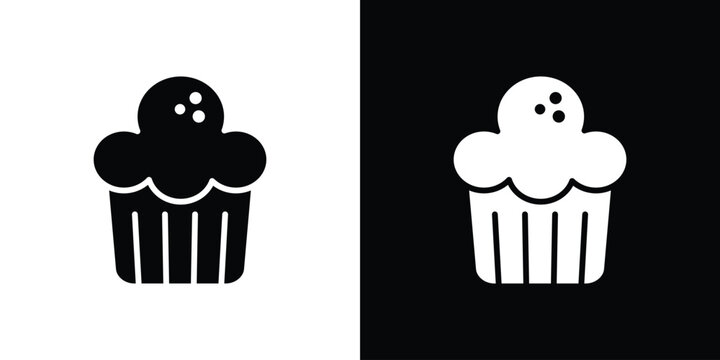 Cupcake icon minimal logos bundle