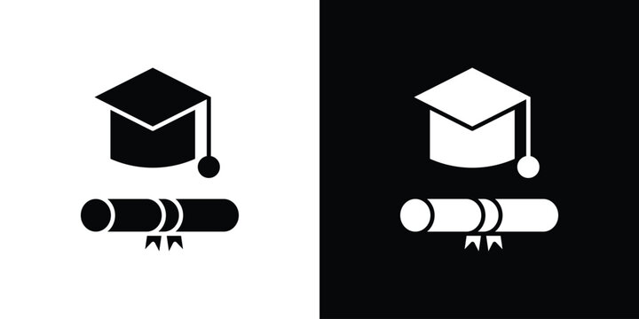 Degree icon minimal logos bundle