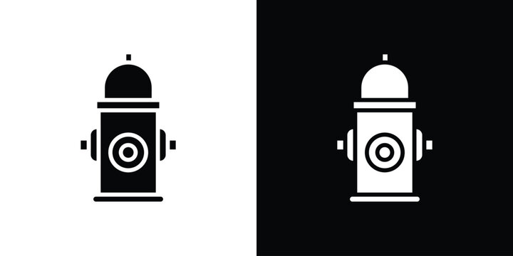 Fire hydrant icon minimal logos bundle