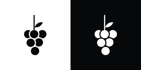 Grapes icon minimal logos bundle © Fati