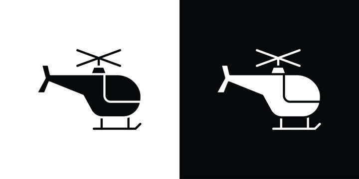 Helicopter icon minimal logos bundle