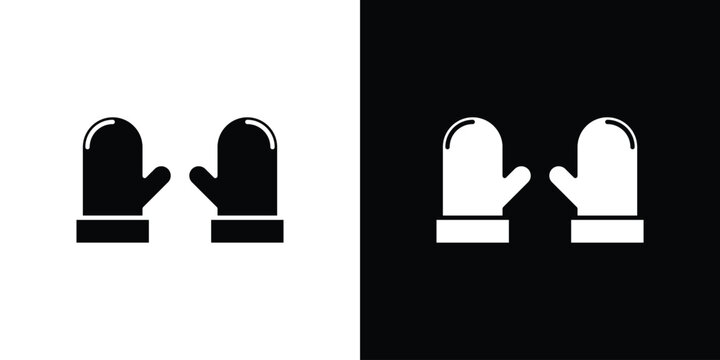 Oven mitt icon minimal logos bundle