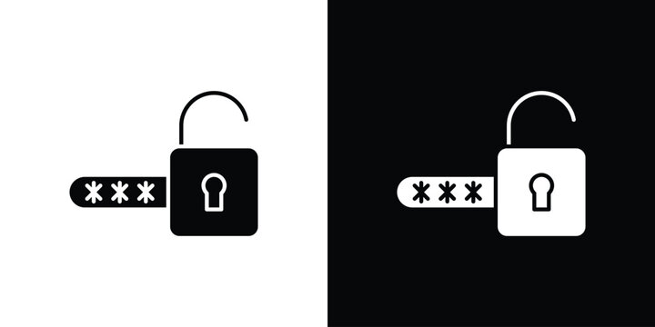 Password icon minimal logos bundle
