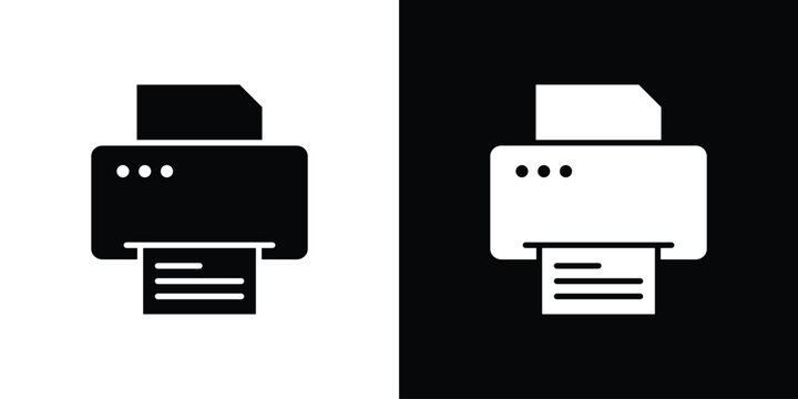 Printer icon minimal logos bundle