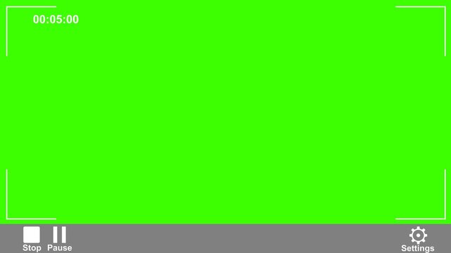 Digital Screen Recording Interface Featuring A Vibrant Green Chroma Key Background For Professional Video Editing And Visual Effects Compositing Projects. 4k video
