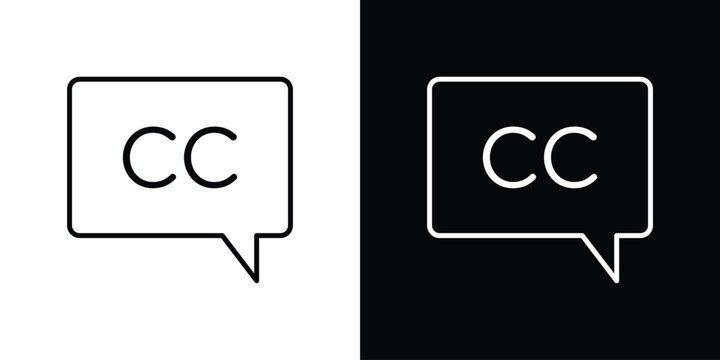 Closed caption icon simple elements series
