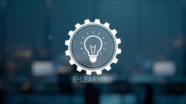 Innovative robotic hands engage with digital symbols emphasizing e-learning and knowledge sharing in a high-tech setting, showcasing modern educational tools. Synapse