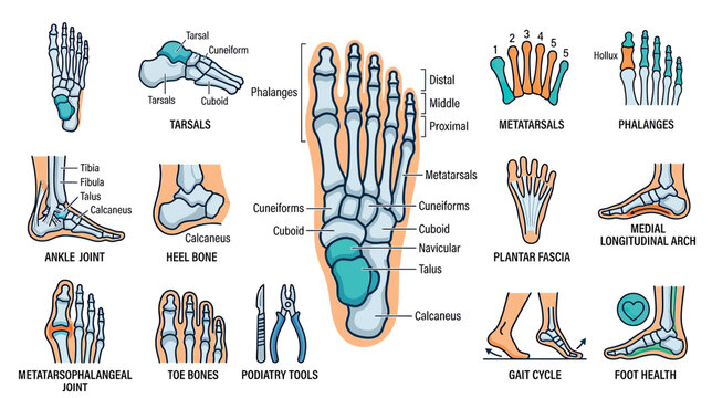 Human Foot Anatomy and Biomechanics: Bones, Joints, and Gait Cycle