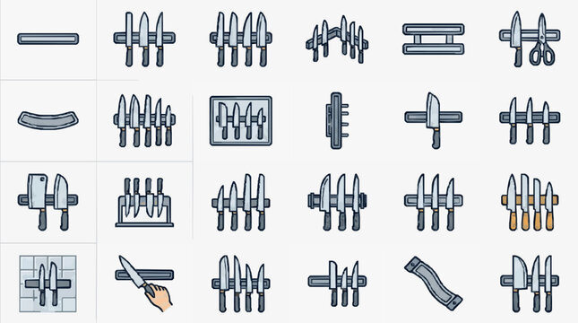 Assorted Hand Tools and Hardware Icons