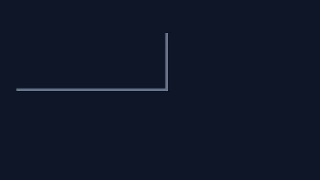 Minimalist animated line graph rising on dark animation 4k background, for business growth, and financial data visualization
