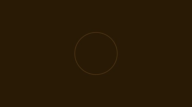Minimalist loading spinner animation with thin gold circle on dark 4k background, progress