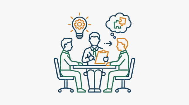 Business Meeting with Creative Idea Sharing