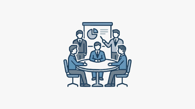 Business Meeting with Presentation